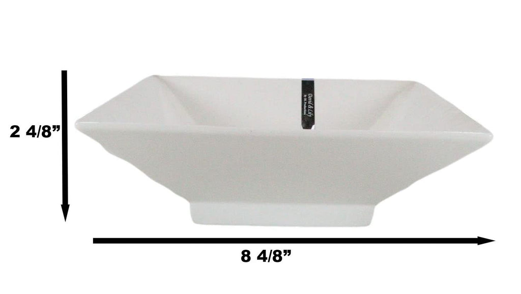 Porcelain Square Bowls 35oz Dishwasher And Microwave Safe A726123