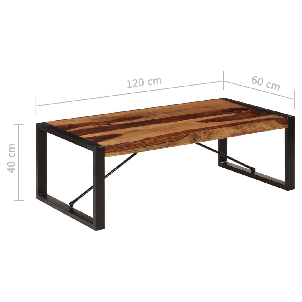 Brown Solid Sheesham Wood Coffee Table X541
