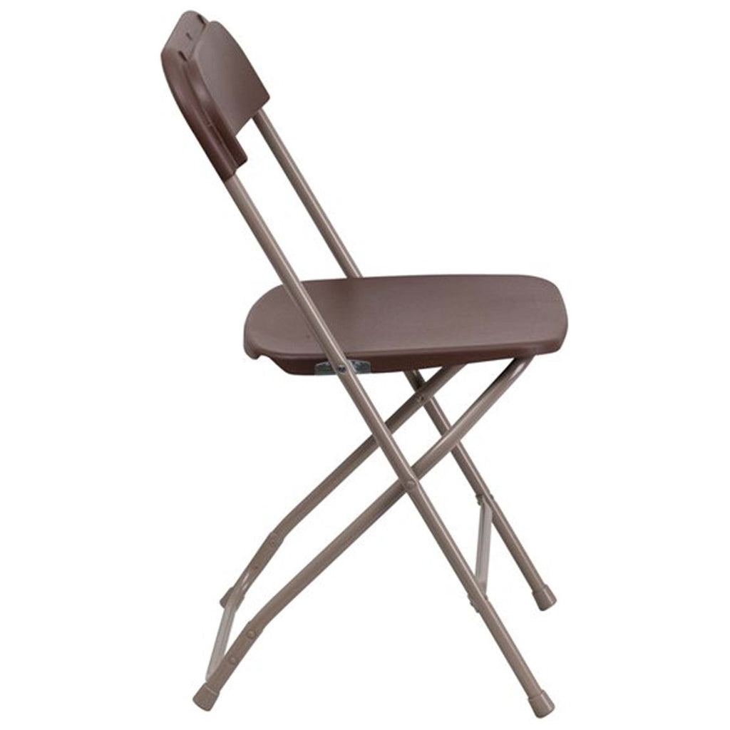 Brown 10pk Stackable Folding Chairs Y672