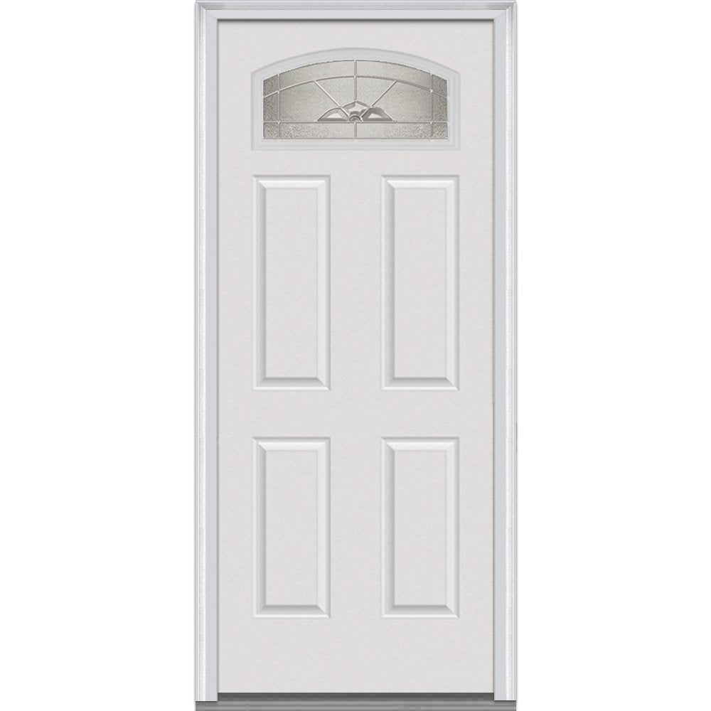 Brilliant White Right Hand Prehung Inswing Entry Door 36" x 80" Y420494