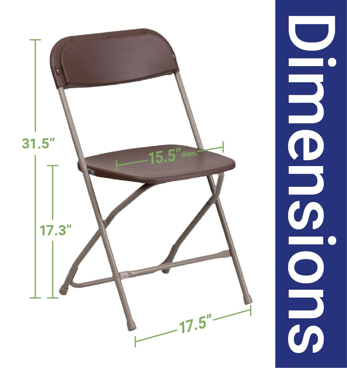 Brown 10pk Stackable Folding Chairs Y672