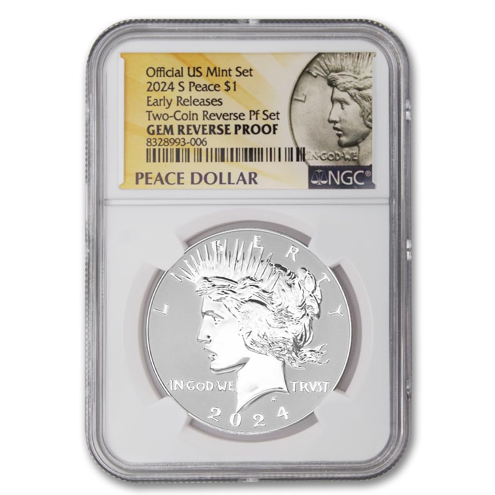 Set of 2 American Silver Morgan and Peace Dollar P277