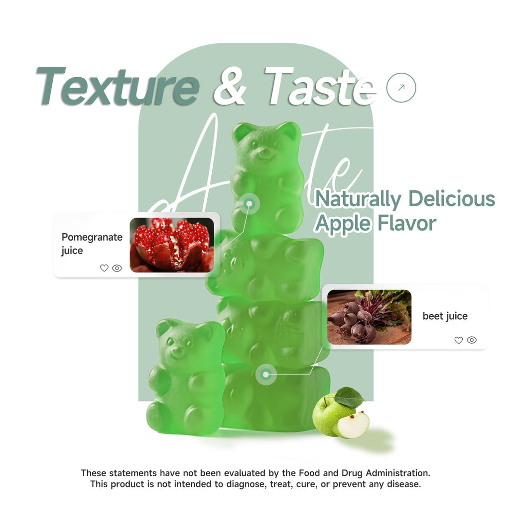 Apple Cider Vinegar Gummies with Vitamin B6, B12, Folate & Beet Root, 180 Gummies J17447