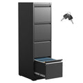 4 Drawer Black Metal File Cabinet with Lock G780988
