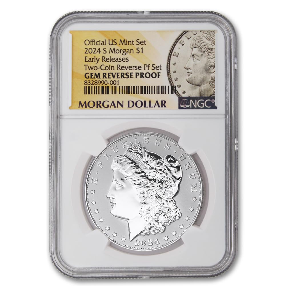 Set of 2 American Silver Morgan and Peace Dollar P277