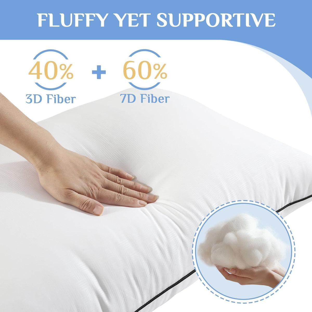 King Size Down Alternative Microfiber Pillows Set of 2 J17295
