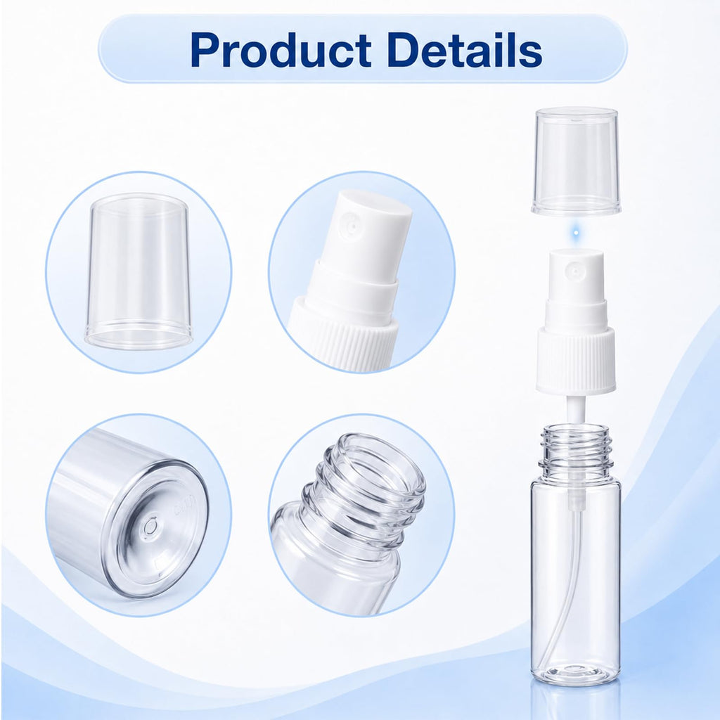 8 Pcs 0.5 Oz Fine Mist Travel Spray Bottles G474