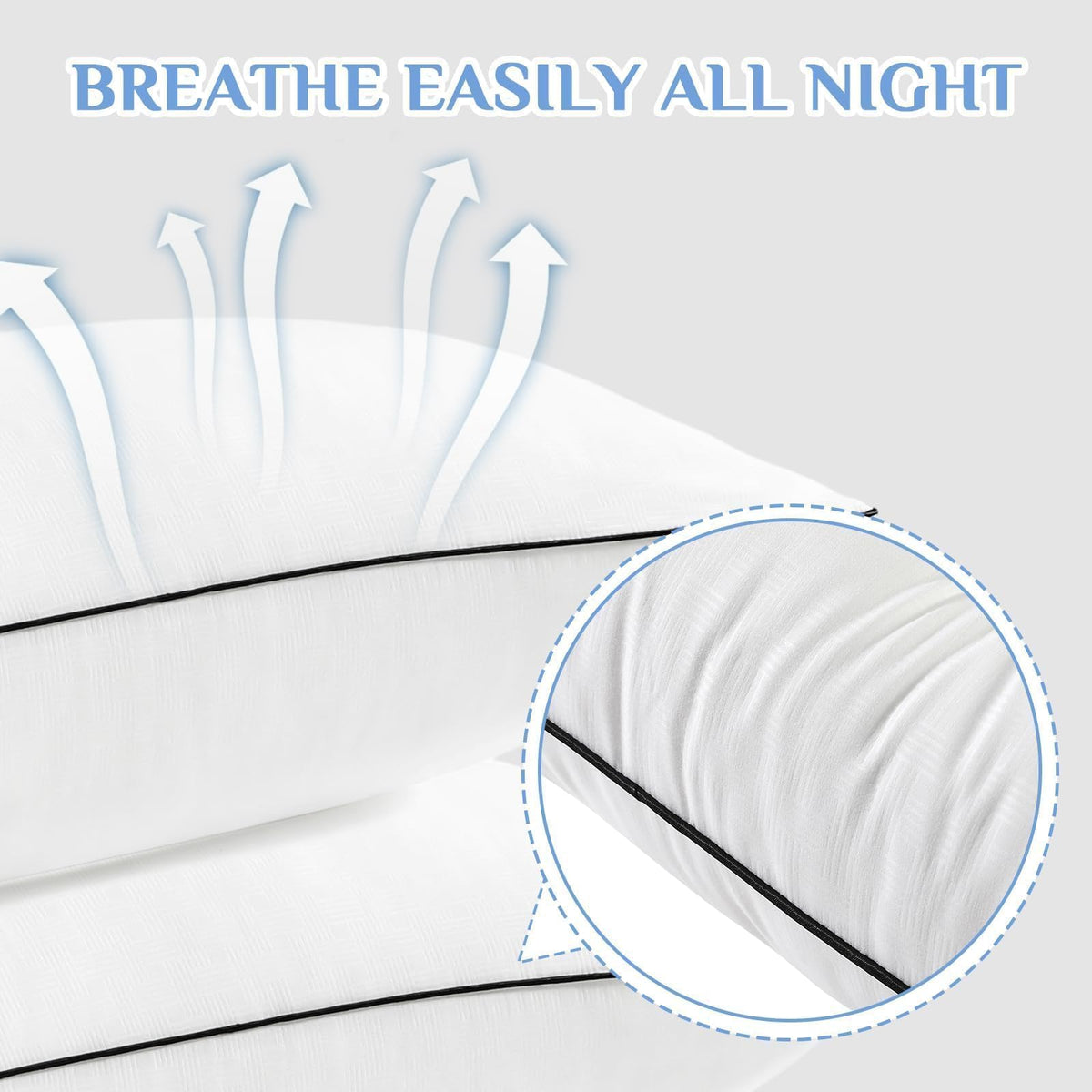 King Size Down Alternative Microfiber Pillows Set of 2 J17295