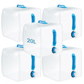 5 Pcs 5.3 Gallon Collapsible Water Container with Spigot Y8267