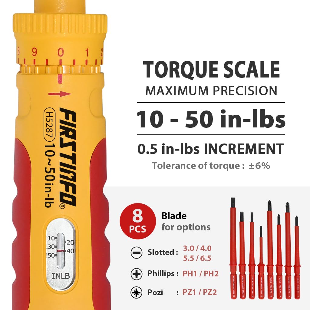 VDE Insulated Torque Screwdriver Set with 8 Bits R76119