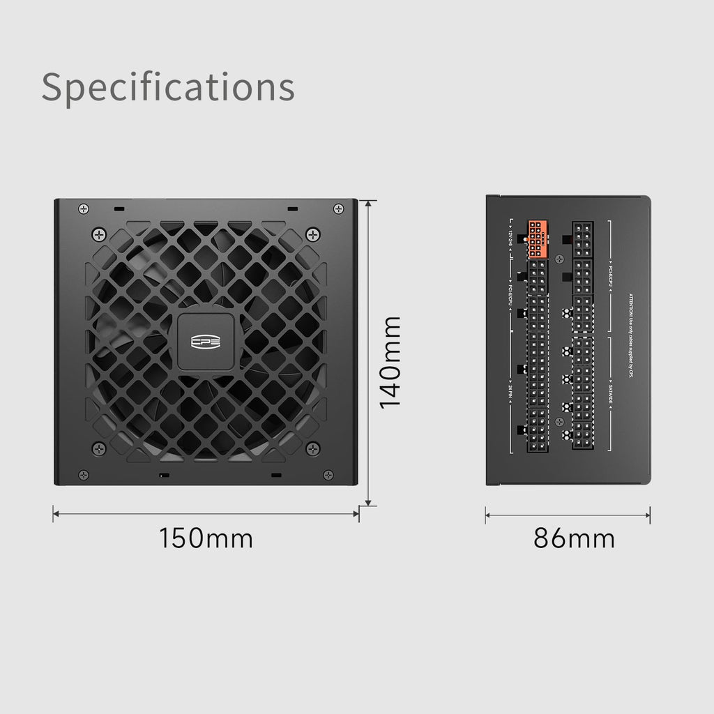 750W Fully Modular ATX 3.1 80 Plus Gold Power Supply Q477746