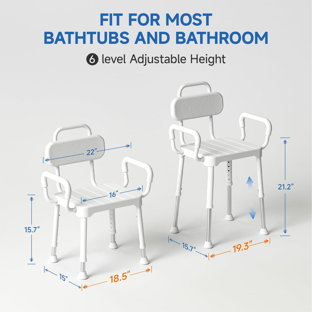 Shower Chair with Back & Arms D3475