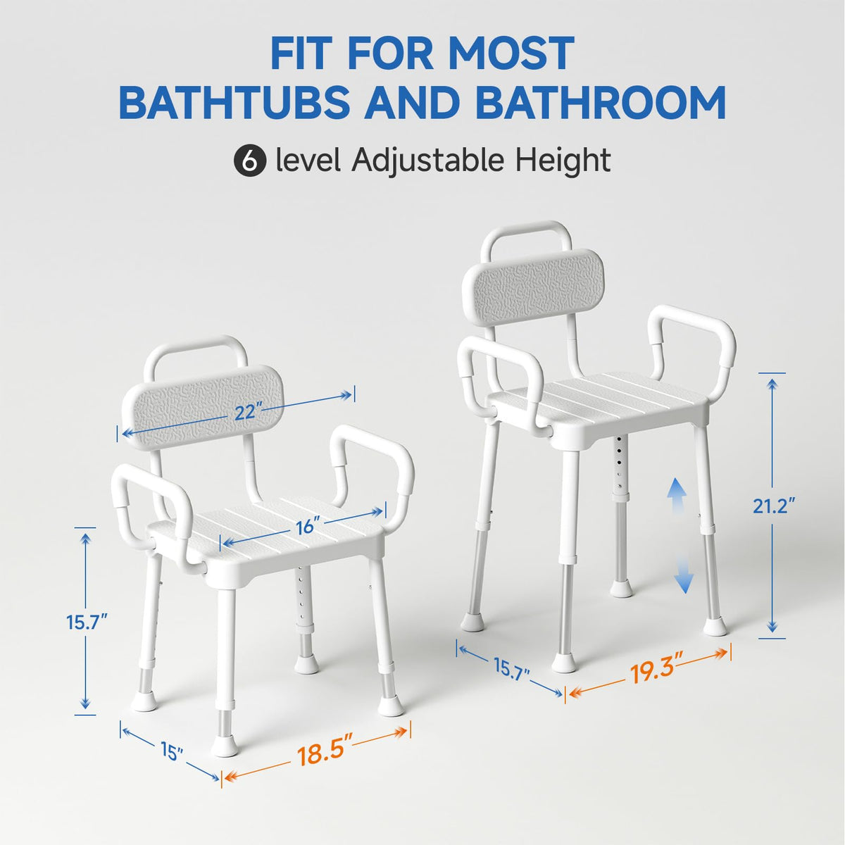 Shower Chair with Back & Arms D3475