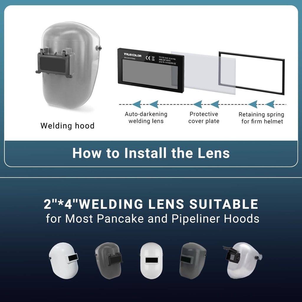 Auto Darkening Welding Lens 2x4 1/4 H270961