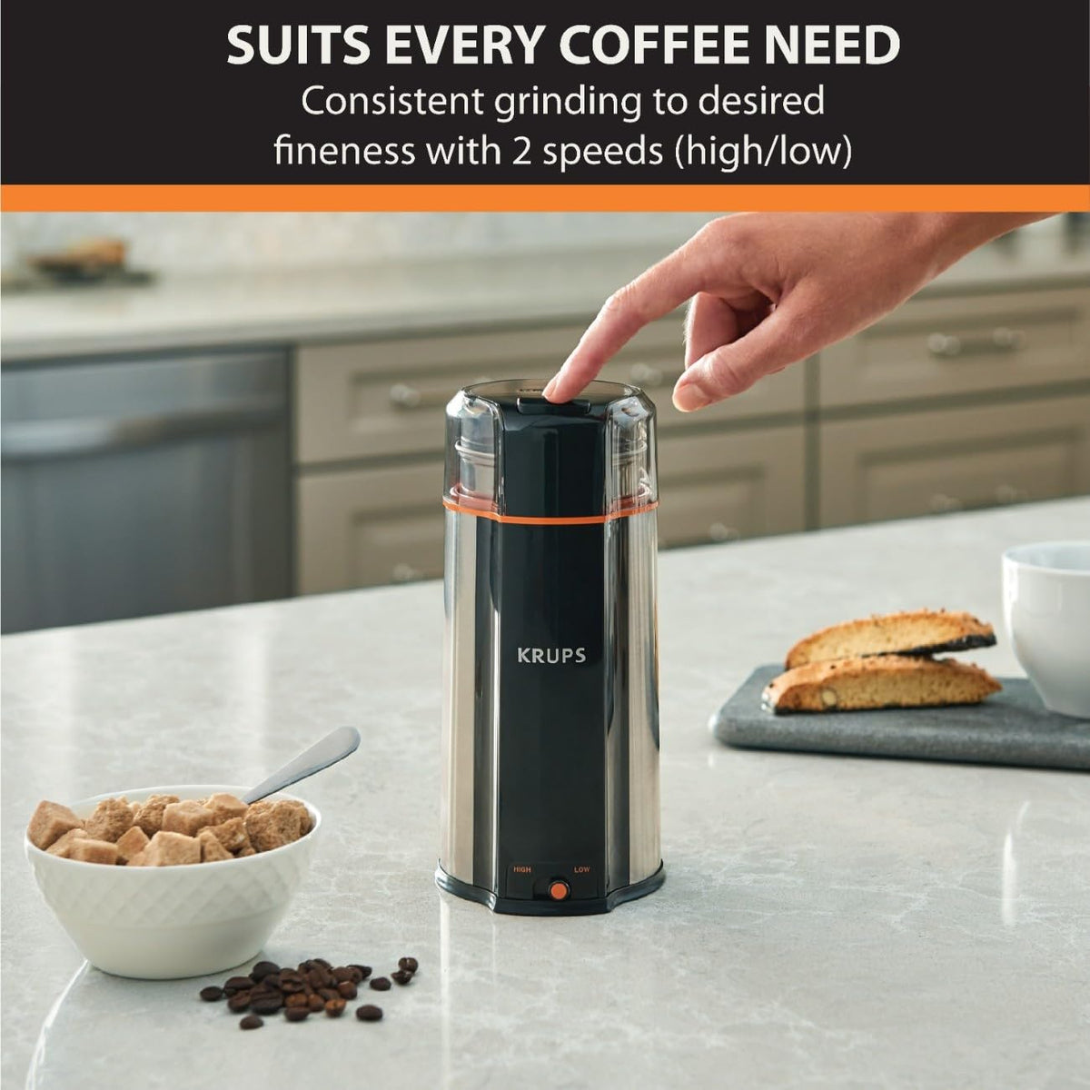 Silver 12 Cups Plastic and Stainless Steel Coffee Grinder C939686