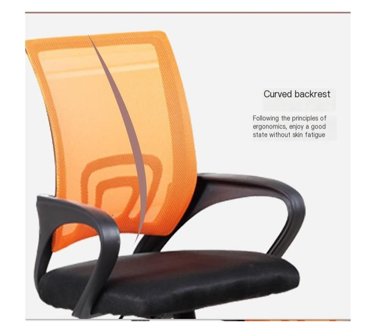 Black Orange Mesh Ergonomic Swivel Office Chair Z860