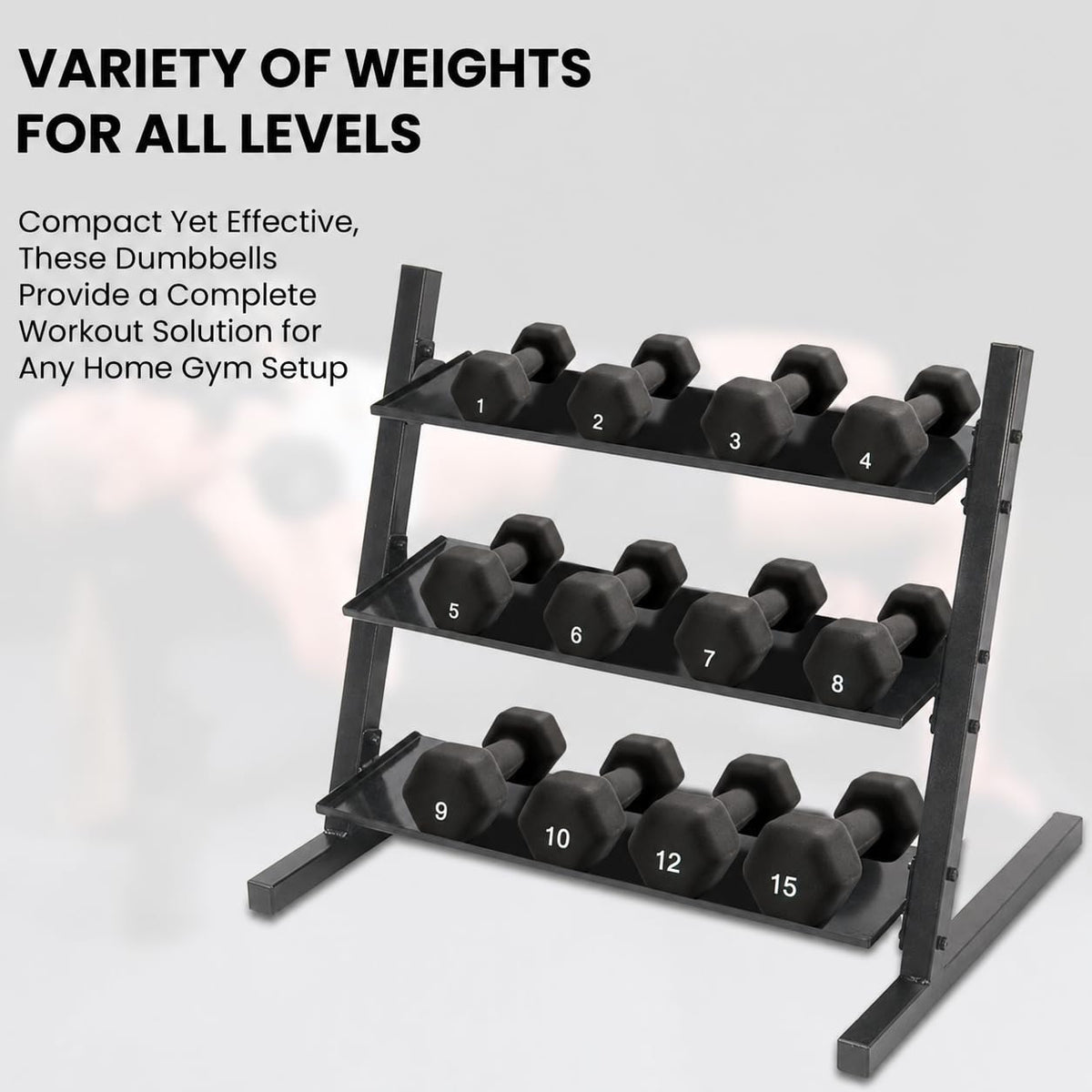 Neoprene Hexagon Dumbbells with Cast Ergo Handle G87767
