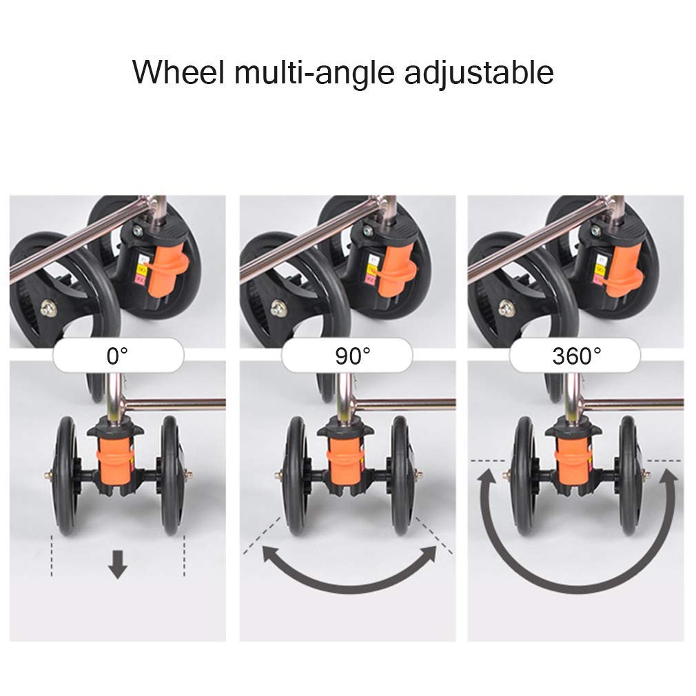 4 Wheels Foldable Rollator Walker with Seat R216