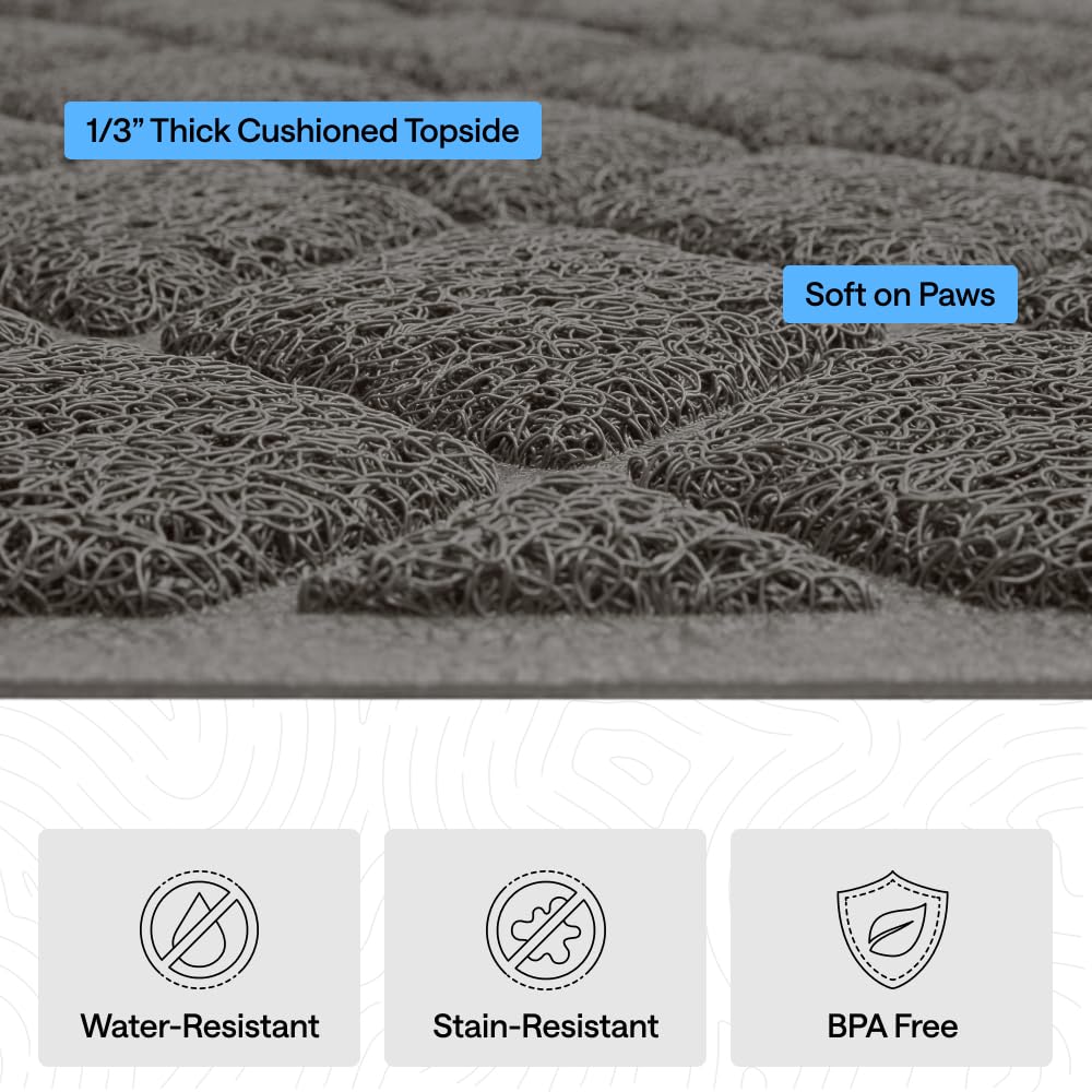 Coiled Mesh Cat Litter Box Mat 30x20 Charcoal E70483
