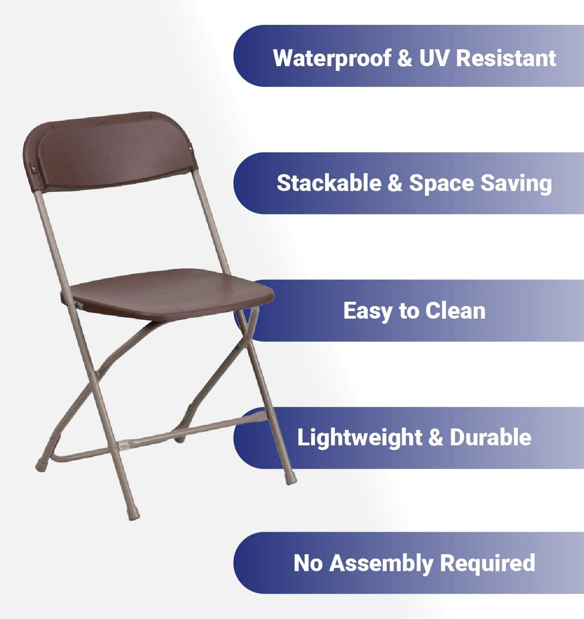 Brown 10pk Stackable Folding Chairs Y672