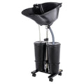 Portable Height & Angle Adjustable Shampoo Bowl with Electric Pump & 2 Bucket X183667