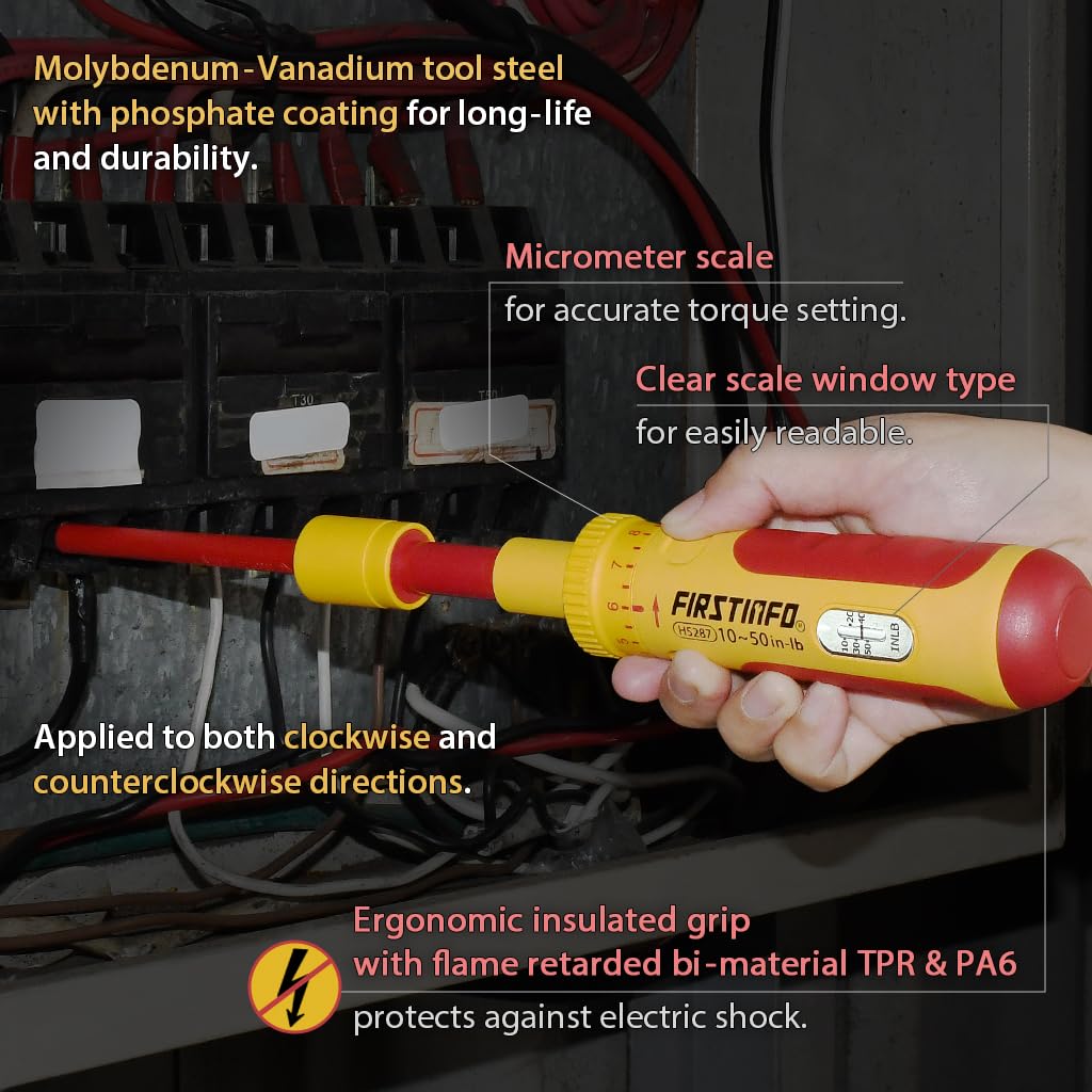VDE Insulated Torque Screwdriver Set with 8 Bits R76119