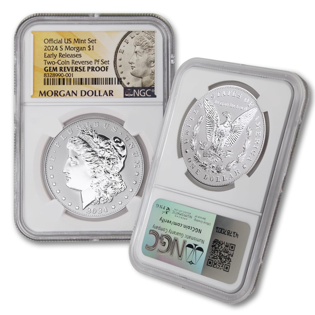 Set of 2 American Silver Morgan and Peace Dollar P277