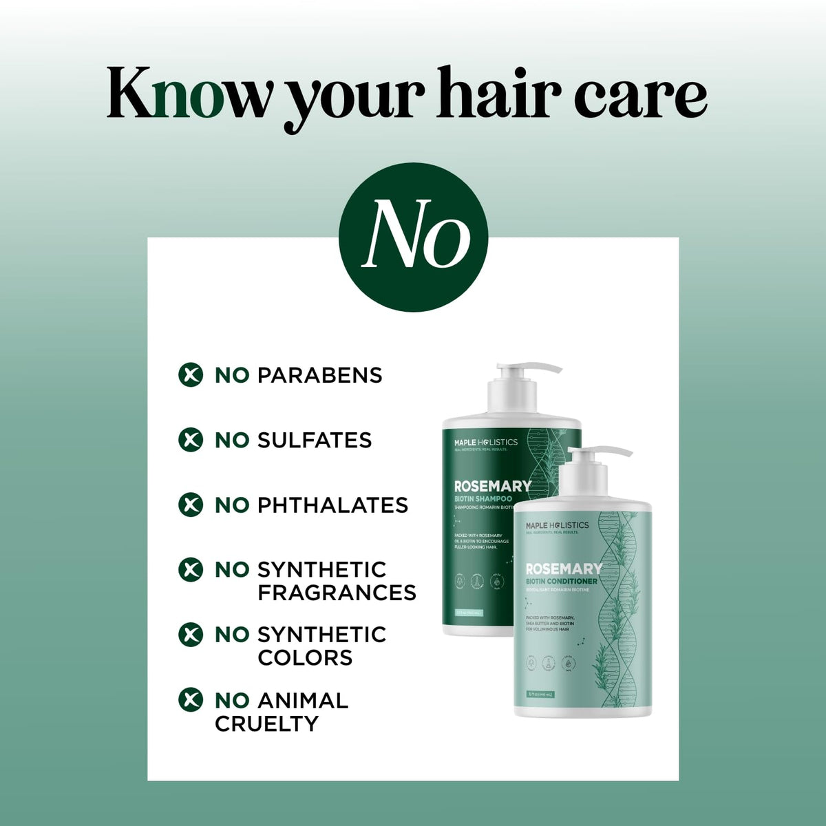 Biotin Rosemary Shampoo and Conditioner Set 32 Fl Oz Each O72137