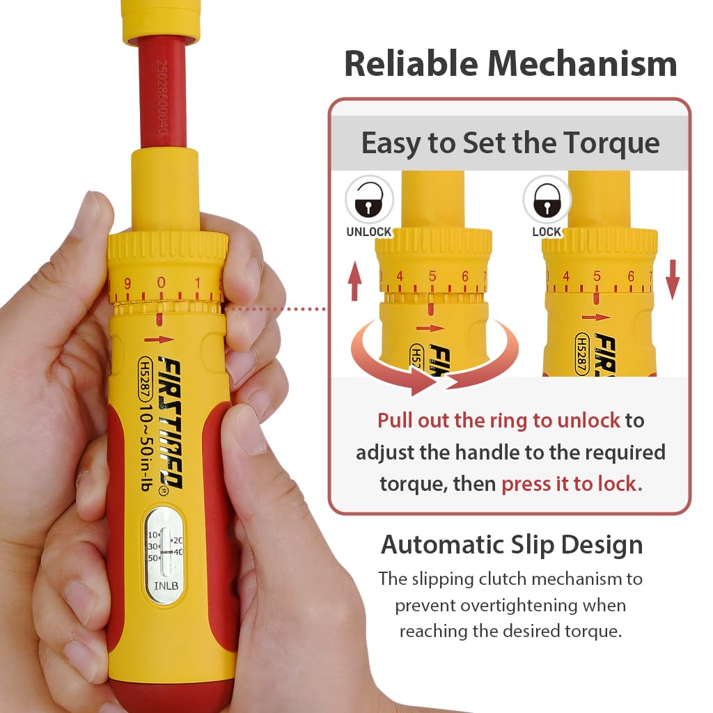 VDE Insulated Torque Screwdriver Set with 8 Bits R76119