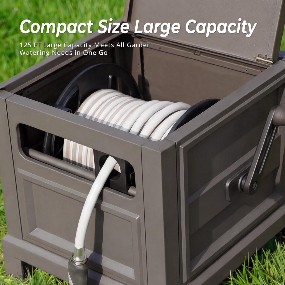 Heavy Duty Steel Garden Hose Reel Deck Box L692304