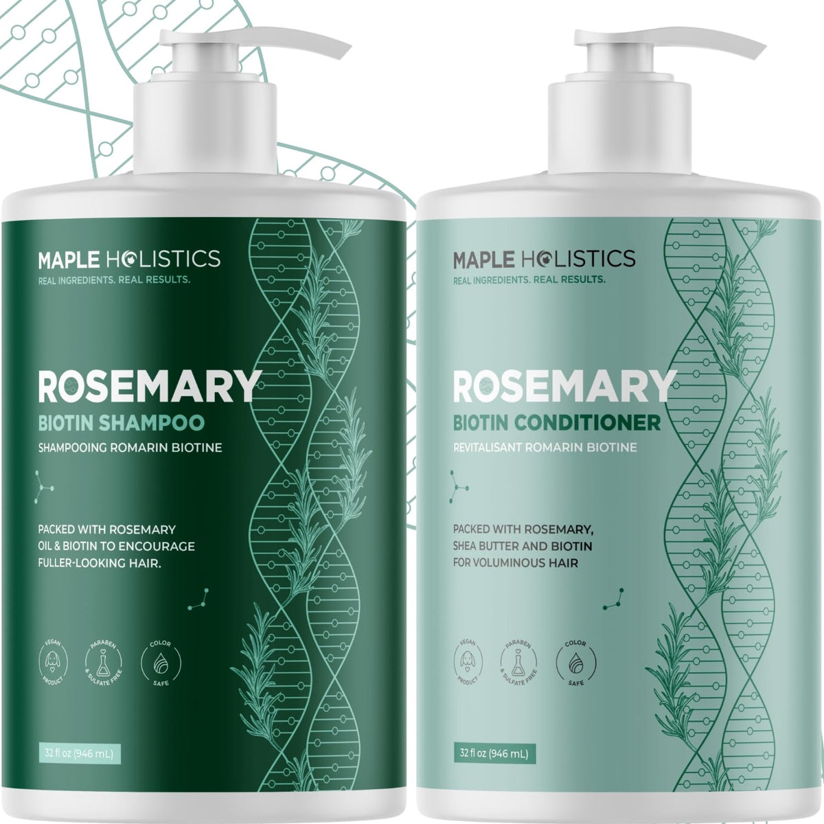 Biotin Rosemary Shampoo and Conditioner Set 32 Fl Oz Each O72137