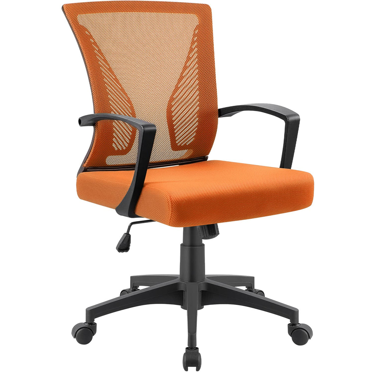 Orange Mid Back Mesh Ergonomic Office Chair with Armrest A11860