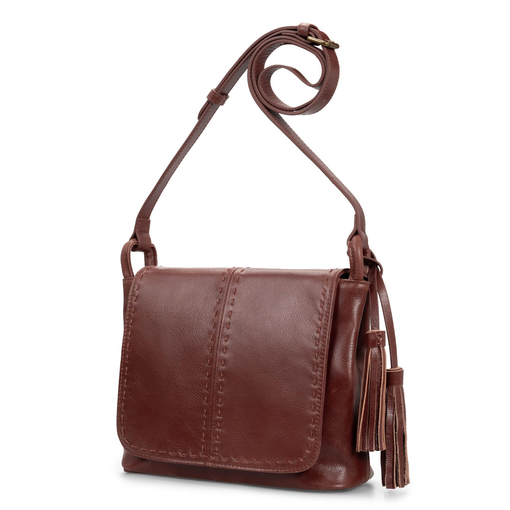 Vintage Leather Crossbody Bag with Multi-Pockets RFID D602