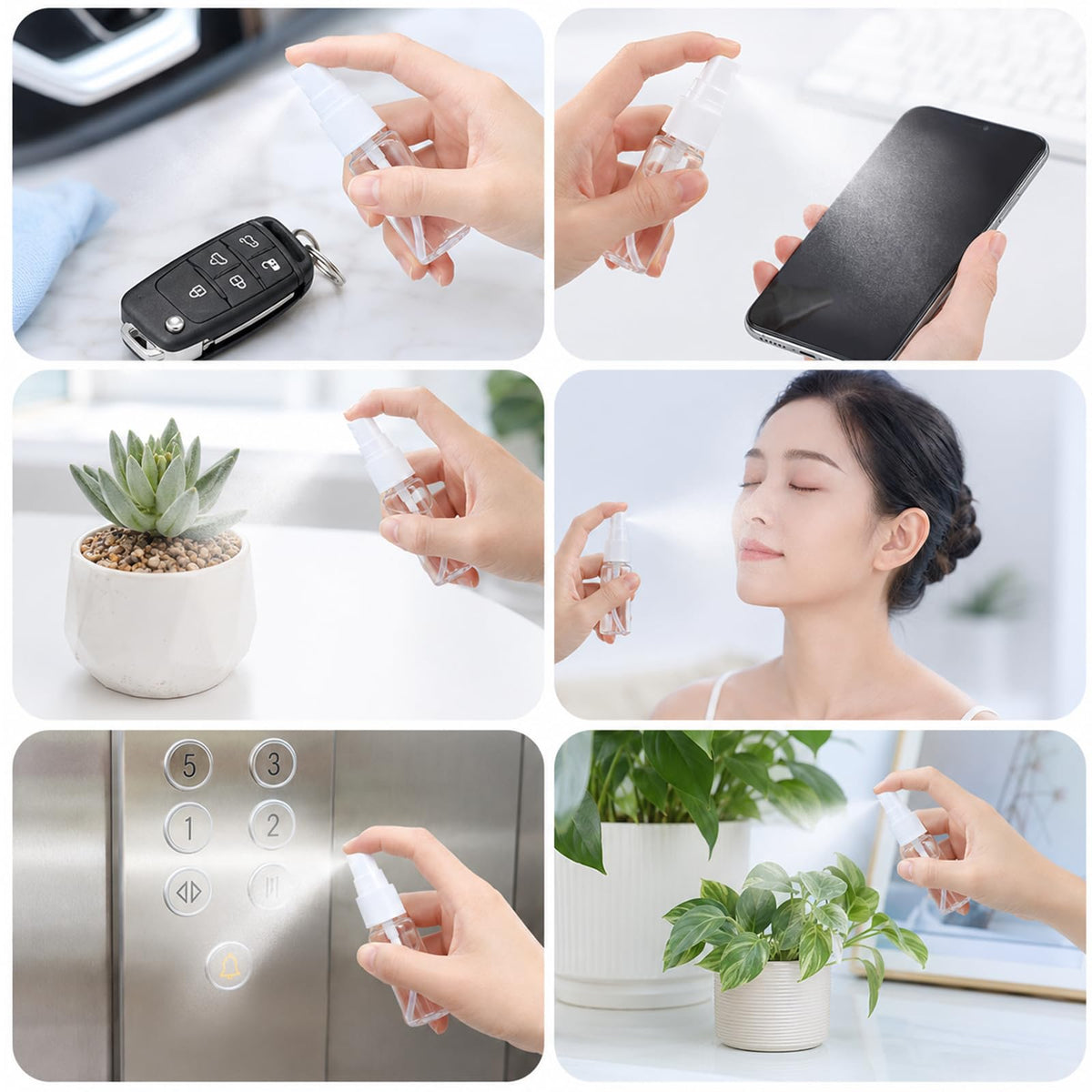 8 Pcs 0.5 Oz Fine Mist Travel Spray Bottles G474