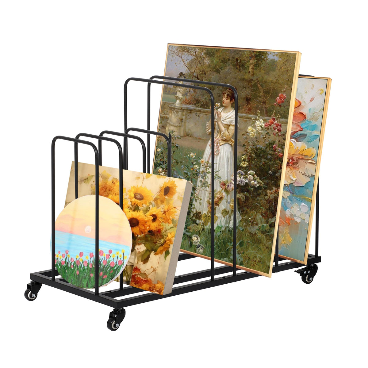 Art Canvas Storage Rack with Wheels I638993
