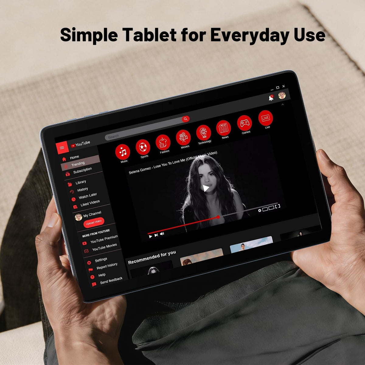 Android 15 Tablet 10 Inch, 12GB+128GB, Octa-Core, 2TB Expandable A400269