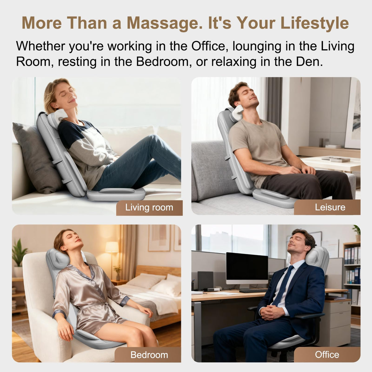 Shiatsu Neck and Back Massage Cushion with Heat F134703