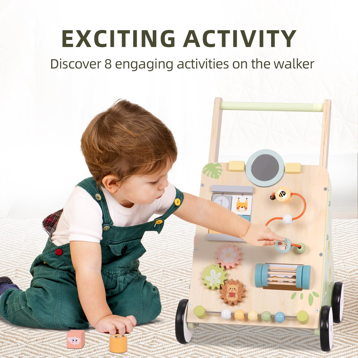 Wooden Baby Walker with Wheels G204