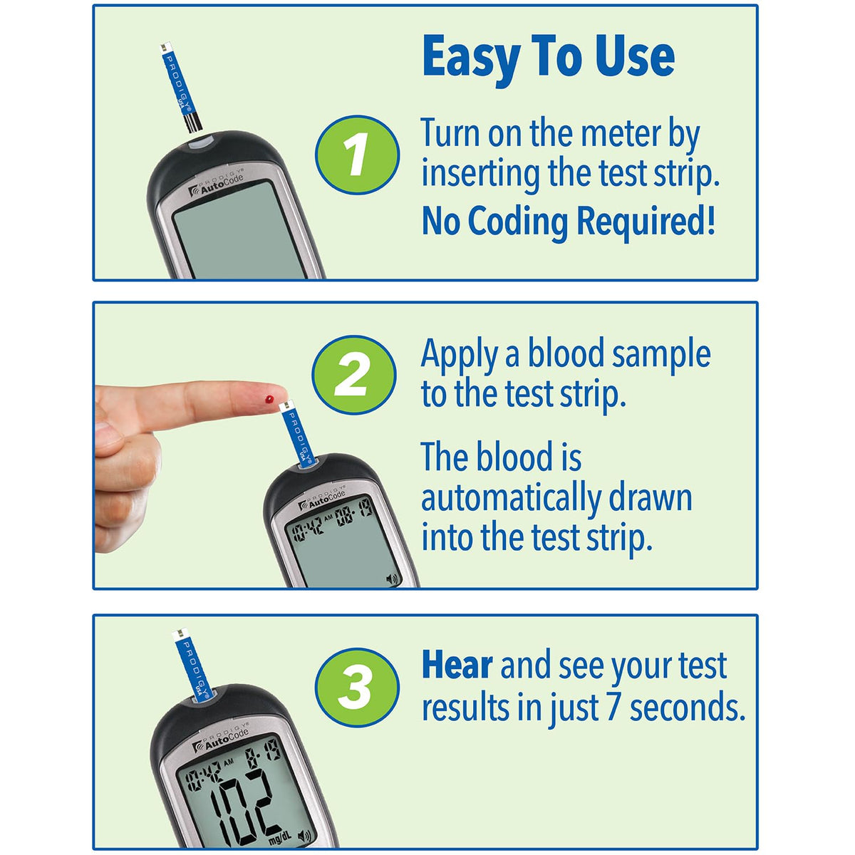 100ct Blood Glucose Test Strips with Talking Meter Starter Kit V52049