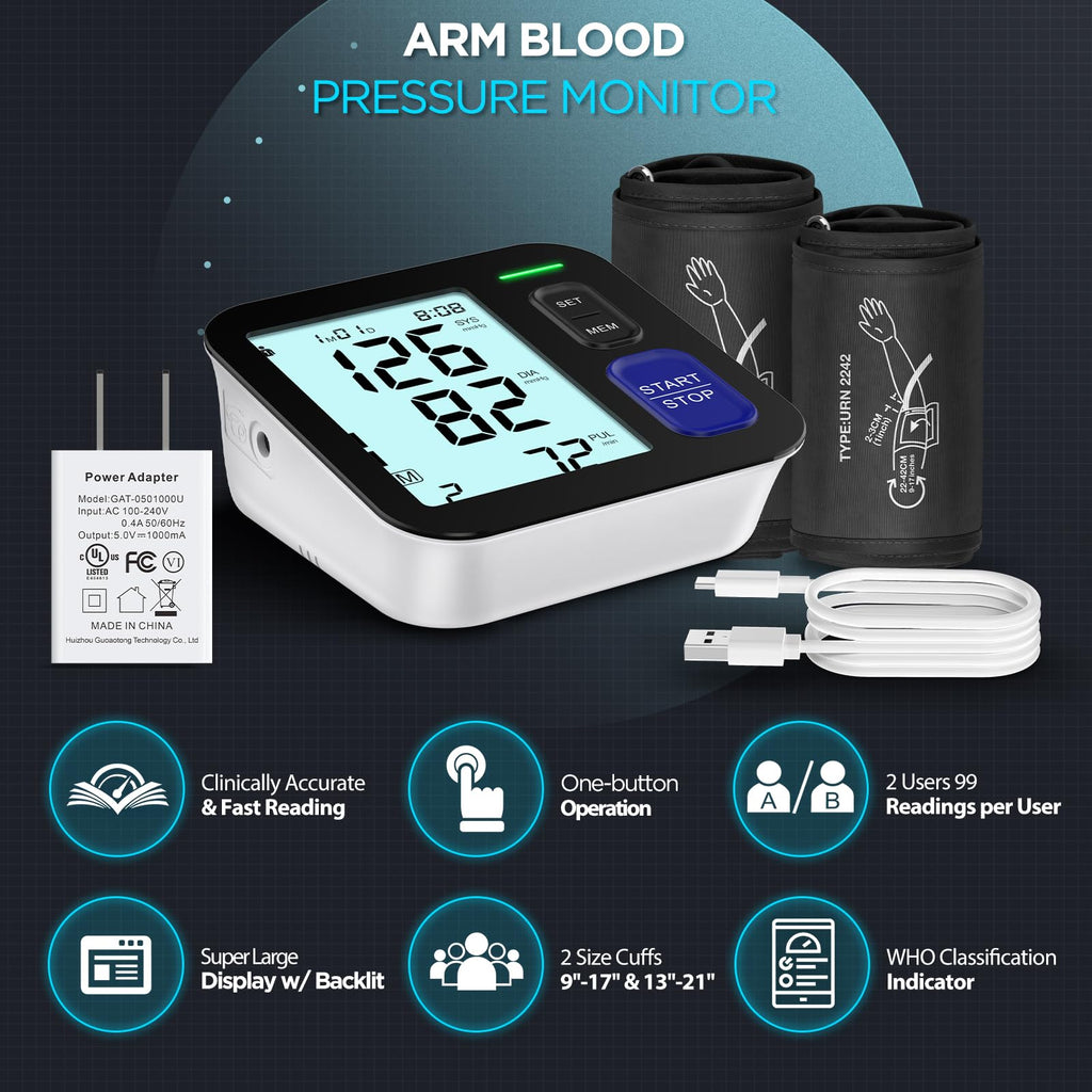 Automatic Digital Blood Pressure Machine with 2 Size Cuffs H52303