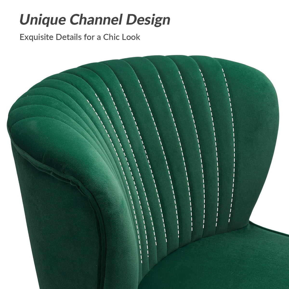 Velvet Accent Chair Set of 2 Green P227