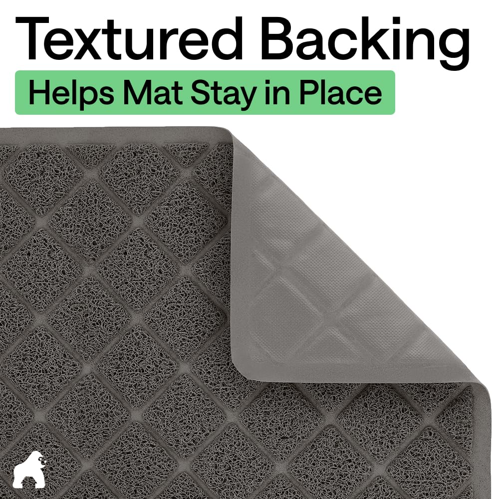 Coiled Mesh Cat Litter Box Mat 30x20 Charcoal E70483