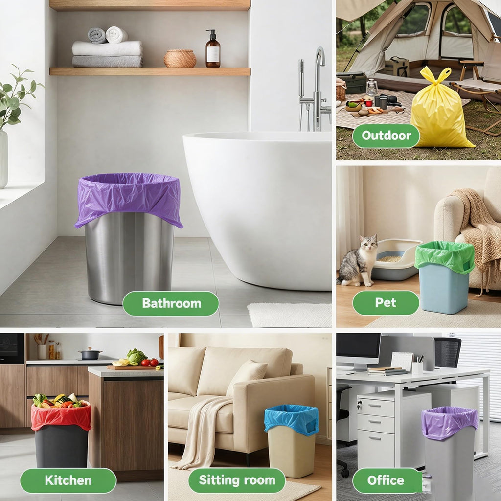4 Gallon Biodegradable Trash Bags With Handles O801
