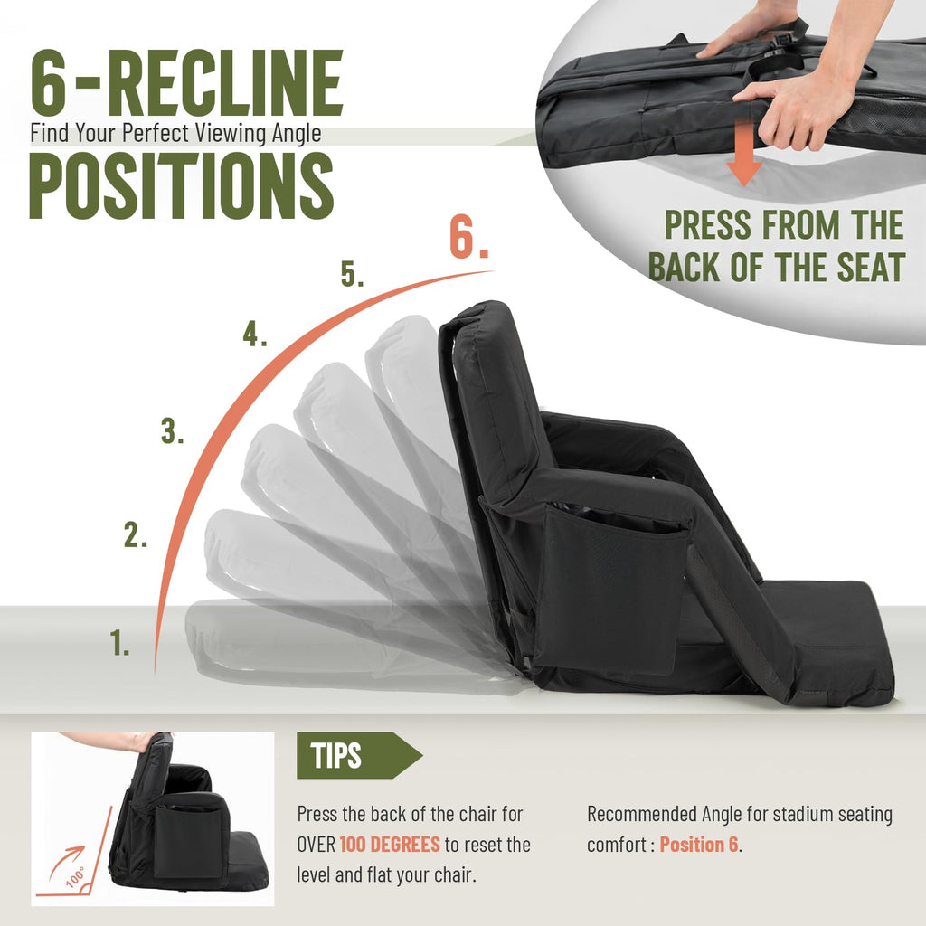 Stadium Seat with Back Support and Armrests J470187