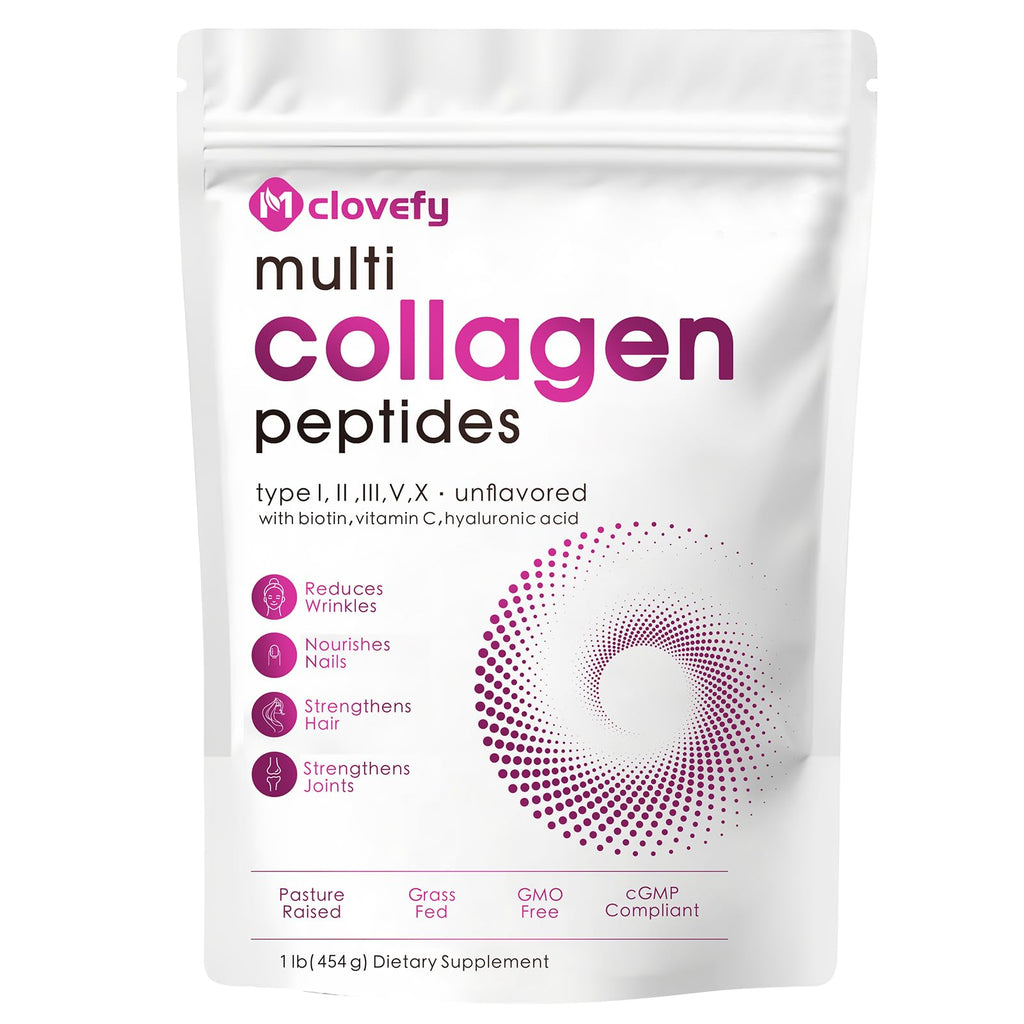 Unflavored Multi Collagen Peptides Powder 1lb K796