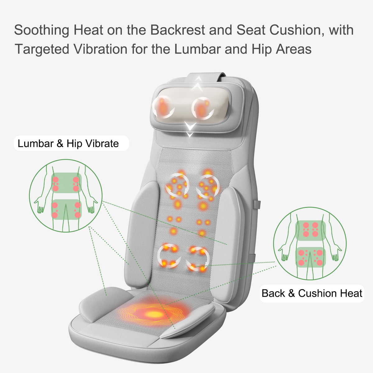 Shiatsu Neck and Back Massage Cushion with Heat F134703
