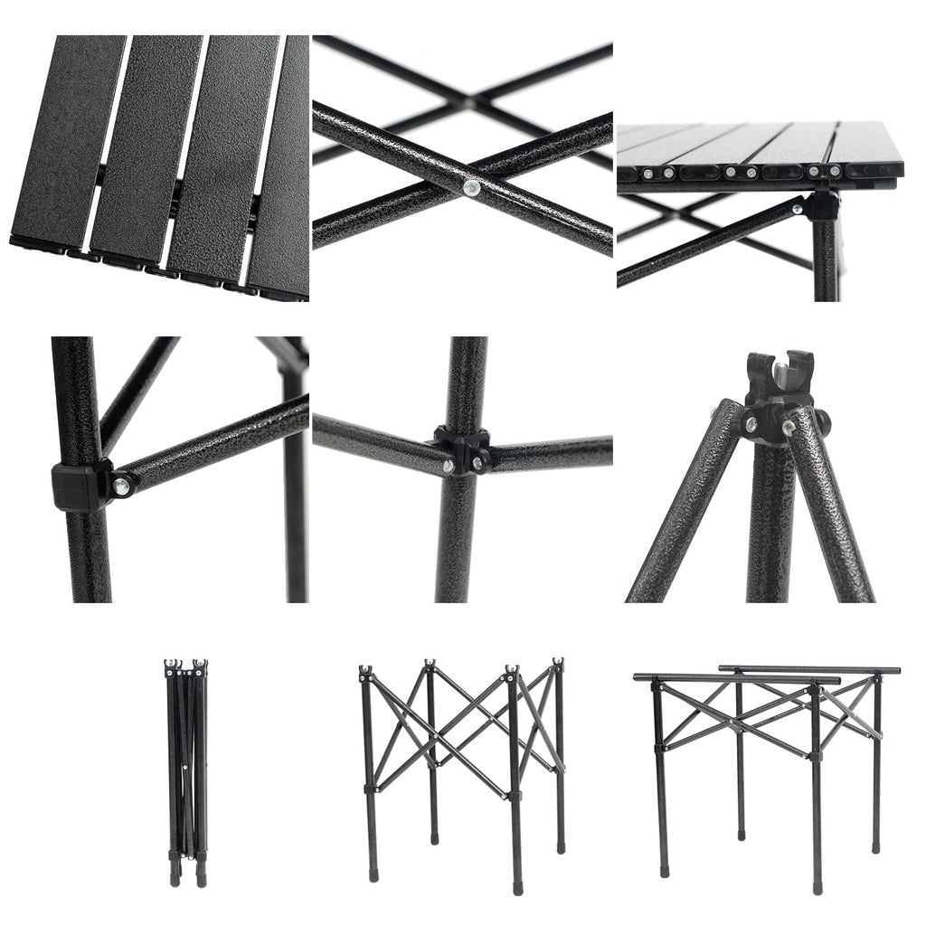 Portable Aluminum Folding Camping Table with Carry Bag V490000