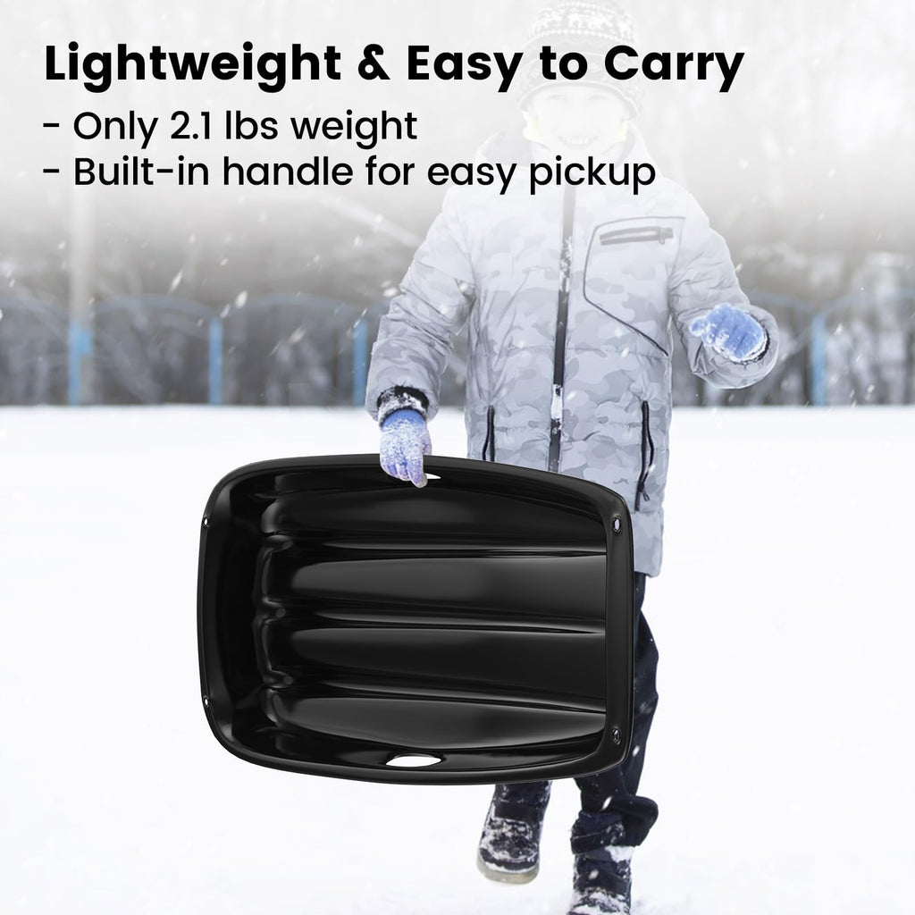 Cold-Resistant Plastic Toboggan Sled with Pull Rope D890