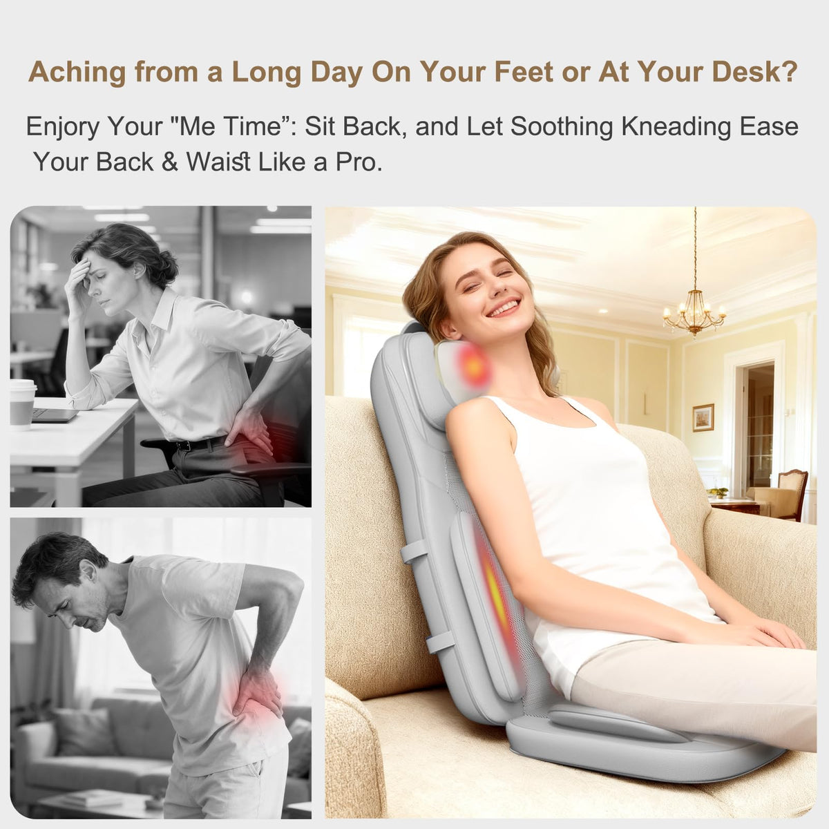 Shiatsu Neck and Back Massage Cushion with Heat F134703