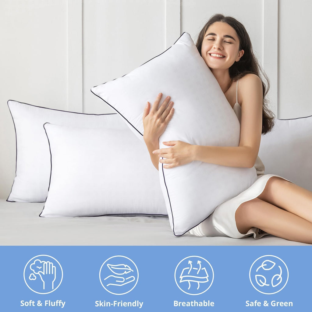 King Size Down Alternative Microfiber Pillows Set of 2 J17295
